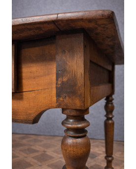 Le village de 58 brocanteurs - Grande table ancienne en bois massif – Style campagne / rustique