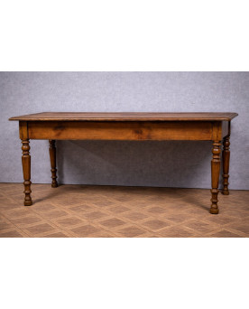 Le village de 58 brocanteurs - Grande table ancienne en bois massif – Style campagne / rustique