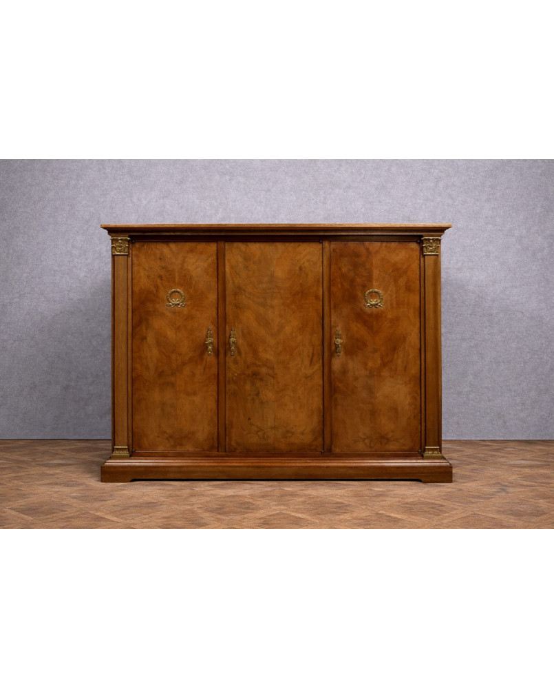 Le village de 58 brocanteurs - Enfilade / buffet ancien en acajou avec bronzes – Style Empire