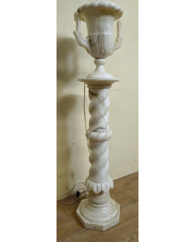 Le village de 58 brocanteurs - Colonne / sellette en albâtre – Style néoclassique