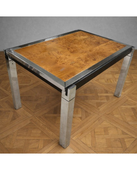 Le village de 58 brocanteurs - Table à allonges design – La Metal Arredo, Paderno Dugnano (Milano) – Années 1970