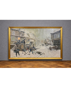 Le village de 58 brocanteurs - Buffet époque Empire en noyer