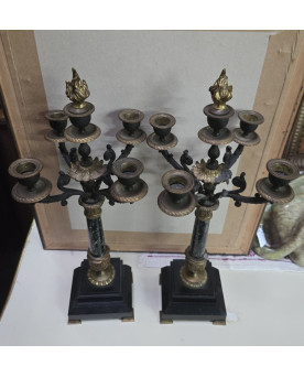 Le village de 58 brocanteurs - Buffet époque Empire en noyer
