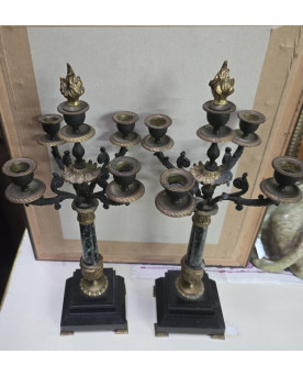 Le village de 58 brocanteurs - Secrétaire / scriban époque Bieidermeier en acajou flammé – XIXe siècle