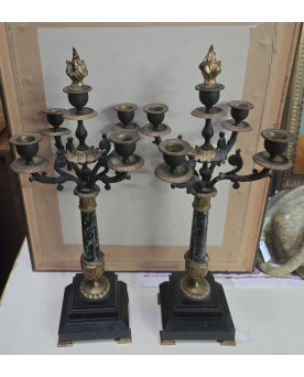 Le village de 58 brocanteurs - Secrétaire / scriban époque Bieidermeier en acajou flammé – XIXe siècle