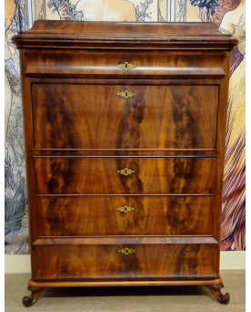 Le village de 58 brocanteurs - Buffet époque Empire en noyer