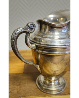 Le village de 58 brocanteurs - Service sucrier et pot à lait ancien en métal argenté – Style Empire / Louis XVI