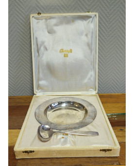 Le village de 58 brocanteurs - Christofle – Service à bouillie / porridge en métal argenté – Coffret d’origine –