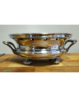 Le village de 58 brocanteurs - Chauffe plat Christofle – Métal argenté – 2 anses – Avec doublure intérieure