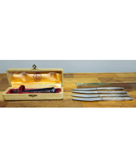 Le village de 58 brocanteurs - Christofle – France : 4 couteaux de table / et une pince