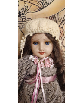 Le village de 58 brocanteurs - Grande poupée ancienne UNIS France 301 – tête porcelaine – vers 1930 – yeux dormeurs – 73 cm –