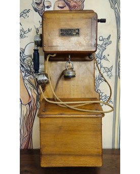 Le village de 58 brocanteurs - Téléphone mural ancien – Thomson-Houston – Modèle 1911 – Concours 1918 –