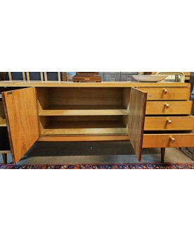 Le village de 58 brocanteurs - Buffet en enfilade Roger Landault – design français années 1950 – meuble vintage moderniste