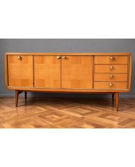 Le village de 58 brocanteurs - Buffet en enfilade Roger Landault – design français années 1950 – meuble vintage moderniste