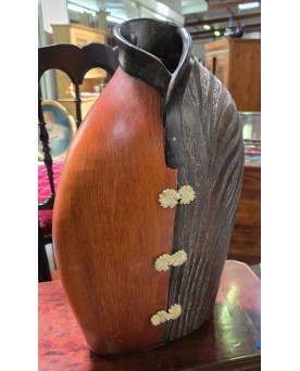 Le village de 58 brocanteurs - D'après Gauthier Poinsignon Buffet époque Art Nouveau Ecole de Nancy en noyer