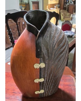 Le village de 58 brocanteurs - D'après Gauthier Poinsignon Buffet époque Art Nouveau Ecole de Nancy en noyer