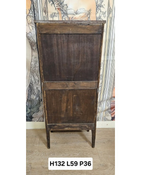 Secretaire ancien marqueté style Louis XV – plateau marbre