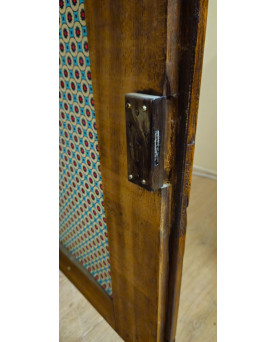 Buffet d’angle Louis Philippe en Noyer massif avec partie haute – meuble rustique - XIXeme
