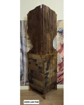 Buffet d’angle Louis Philippe en Noyer massif avec partie haute – meuble rustique - XIXeme