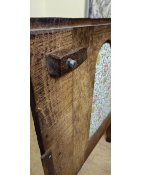Buffet ancien rustique époque Louis XV en chêne massif – 2 portes 2 tiroirs – style régional -