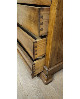 Secrétaire époque Louis Philippe en noyer avec plateau marbre –