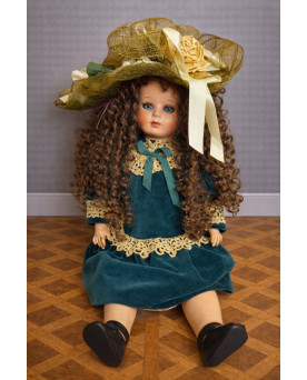 Grande poupée ancienne Global Dolls – celluloïd – 62 cm – yeux dormeurs – vers 1960 –