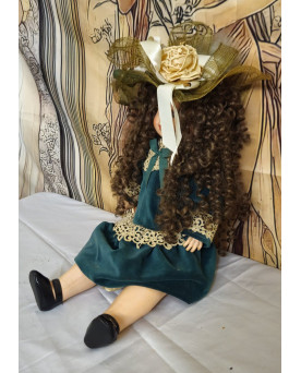 Grande poupée ancienne Global Dolls – celluloïd – 62 cm – yeux dormeurs – vers 1960 –