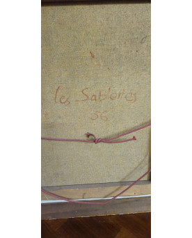 Portrait ancien de jeune homme – Huile sur toile signée René Cazassus – cadre doré
