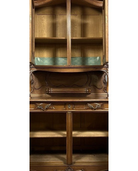 Buffet deux corps Louis XV en noyer – vers 1850
