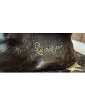 Sculpture en bronze insolite “Napoléon pensif” – Signée Lemoyne – fin XIXe