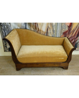 Méridienne / canapé de repos / athénienne en acajou – Époque Charles X – XIXe siècle