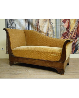 Méridienne / canapé de repos / athénienne en acajou – Époque Charles X – XIXe siècle