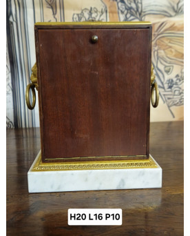 Pendule de table JAEGER – marbre et laiton doré