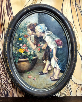 Le village de 58 brocanteurs - Buffet époque Empire en noyer