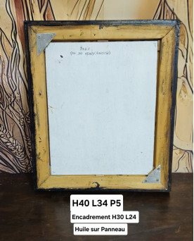 Le village de 58 brocanteurs - Huile sur panneau – Paris Quai des Grands-Augustins – signée H. Charby – scène parisienne
