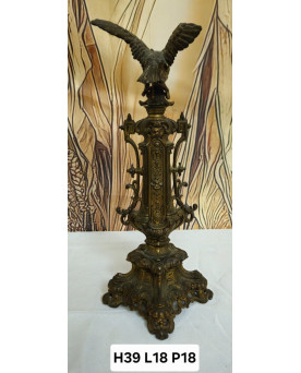 Le village de 58 brocanteurs - Grand thermomètre de table en bronze à décor d’aigle – Napoléon III – XIXe siècle