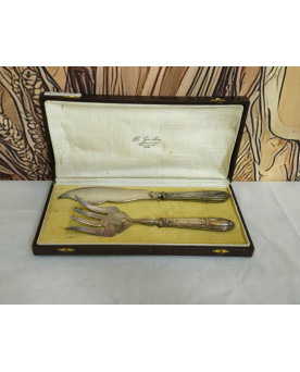 Le village de 58 brocanteurs - Service à poisson en argent gaufré – H. Gavillon, Dijon – XIXe siècle