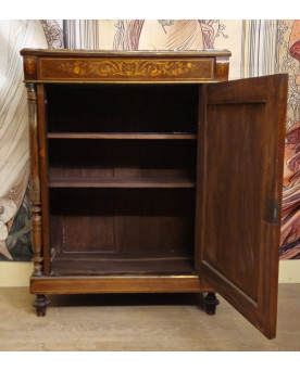 Le village de 58 brocanteurs - Meuble d’appui marqueté de bois précieux (façon Boulle), époque Napoléon III – XIXe siècle