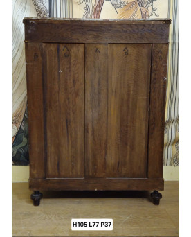 Le village de 58 brocanteurs - Meuble d’appui marqueté de bois précieux (façon Boulle), époque Napoléon III – XIXe siècle
