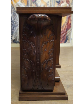 Le village de 58 brocanteurs - Très Important et rare buffet en enfilade en acajou et cuir – Travail Art Déco, XXe siècle