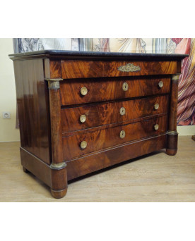 Le village de 58 brocanteurs - Buffet époque Empire en noyer