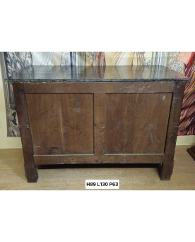 Le village de 58 brocanteurs - Commode époque Empire en acajou flammé