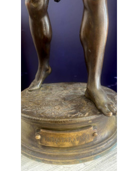 Le village de 58 brocanteurs - Henri Plé (1853-1922) : Vainqueur au Coq – Sculpture en bronze patiné – Époque XIXe siècle