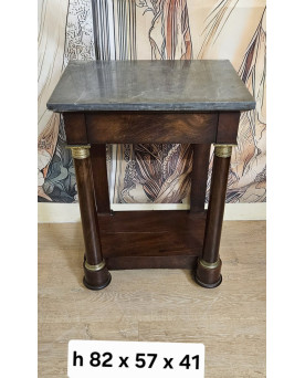 Le village de 58 brocanteurs - Console en acajou et marbre époque Empire