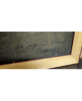 Le village de 58 brocanteurs - Lucien Verdi : La Sage – Val d’Hérens - huile sur panneau