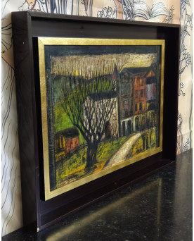 Le village de 58 brocanteurs - Lucien Verdi : La Sage – Val d’Hérens - huile sur panneau