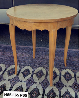 Le village de 58 brocanteurs - Guéridon époque Art Déco en loupe clair