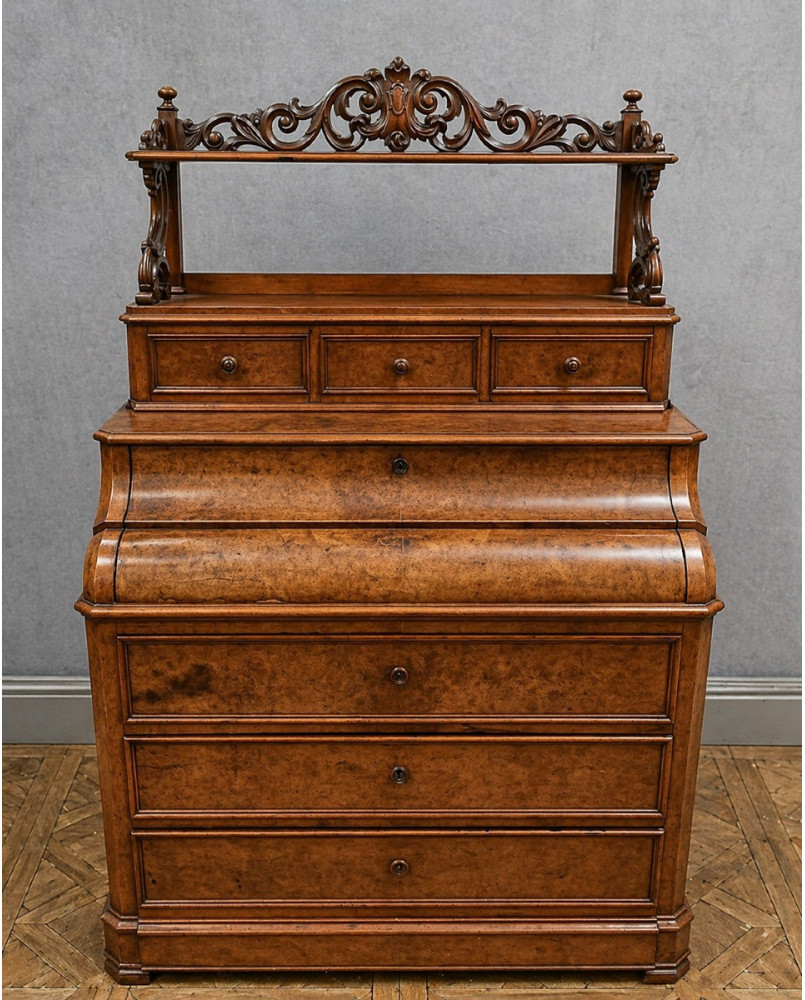 Le village de 58 brocanteurs - Buffet époque Empire en noyer