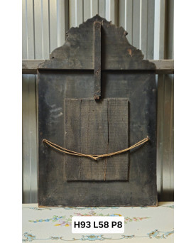 Le village de 58 brocanteurs - Miroir en cuivre repoussé et doré à fronton aux chimères – Époque Napoléon III