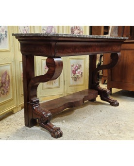Le village de 58 brocanteurs - Buffet époque Empire en noyer
